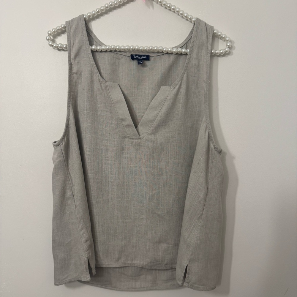 Splendid V-neck tank top - Large grey/oatmeal
Machine was line dry new no tags